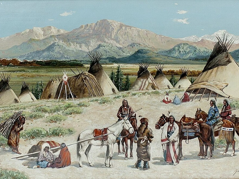 1859-John Hauser - Ai piedi delle colline, 1896